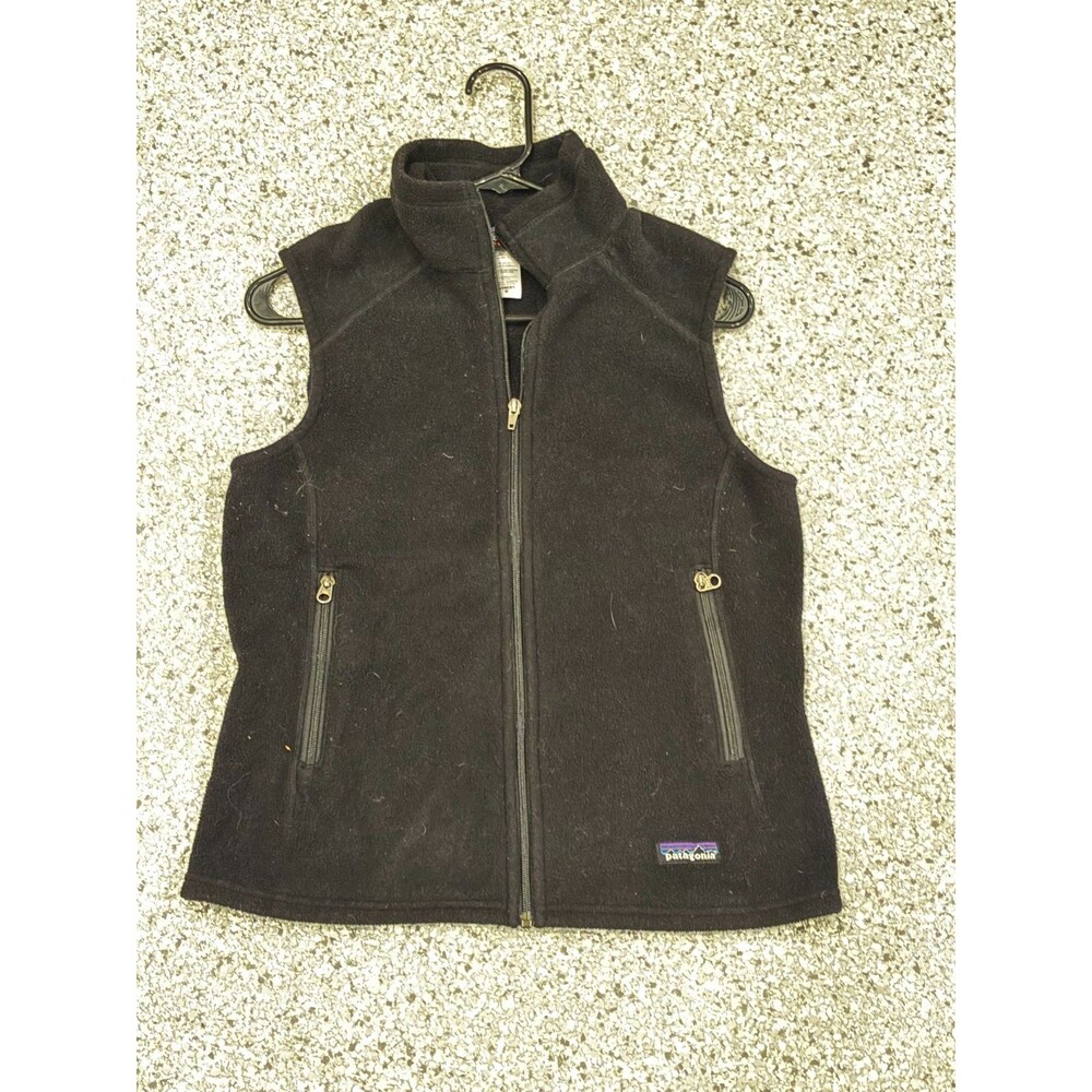 Patagonia Synchilla Women’s Black Full Zip Vest Zipped Pockets Size M